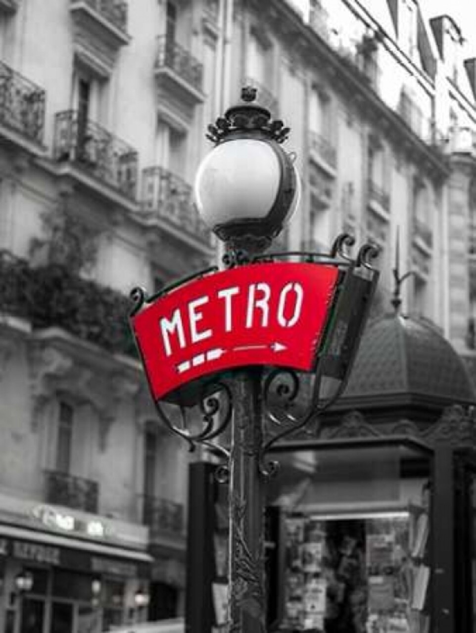 Metro sign post, Montmarte, Paris Poster Print by Assaf Frank - Item # VARPDXAF20120315969C01